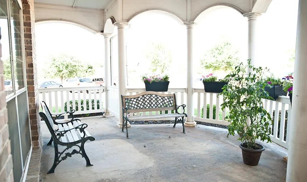Lovely patio with flowers
